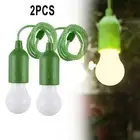 Brand New Hanging Lamp LED Portable Pull Wire With Pull Switch 2pcs Colorful