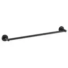Matt Black Round Single Towel Rail 750mm Wall Mounted Bathroom Accessories Brass