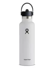 Hydro Flask Standard Straw Cap Water Bottle - 621ml - White