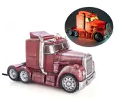 Metal Look Truck Semi Trailer Car LED Light Table Lamp Memorabilia