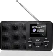 XORO DAB 142 Portable Digital Radio, FM and DAB+ Reception, Station Memory, RDS Function, Alarm Clock, Bluetooth, Battery & Mains Operation, Telescopic Antenna