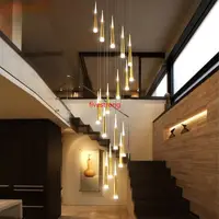 在飛比找蝦皮購物優惠-現代簡約別墅複式建築創意樓梯吊燈led吊燈個性螺旋樓梯吊燈藝