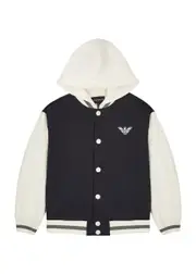 Emporio Armani Kids Hooded Ripstop Shell Bomber Jacket (6-16 Years) - Black - 14YR (14 Years) 14YR (14 years)