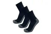 3PK Sof Sole Team Sport Grip Sock Achilles Quilted Support BLK US M8-12.5/W10-13