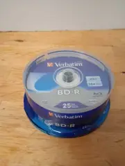 Verbatim 97457 BD-R 25GB 6X 25pk Spindle Blu-Ray Disc Brand New Sealed Box
