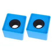 2 Pcs Standard Microphone Interview Holder Flag Station Studio Squares