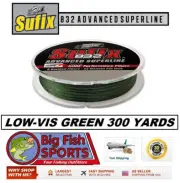 SUFIX 832 Advanced Superline Braid Low-Vis Green 300 Yards PICK YOUR SIZE!