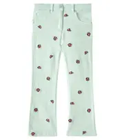 [Stella McCartney Kids] Stella McCartney Kids Embroidered jeans Y 6 green