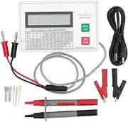 Capacitor DCR Tester Test in Circuit Capacitance Meter with Test Leads Clip Battery Circuit Tester Electrical Testing Meter Smart Shutdown