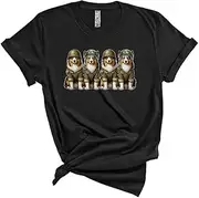 [Generic] Four Australian Shepherd Veteran, Lovely US Soldier Veteran Proud, Patriotic Matching Family Group Unisex T-Shirt