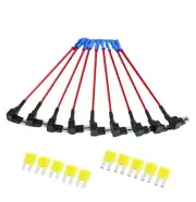 10 Pieces ATC ATO BLADE ADD A FUSE TAP CIRCUIT BLOCK PANEL PLUG HOLDER WIRE 30A
