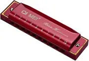 zolyet 1020 Blues Harmonica Key of C 10 Holes 20 Tunes Diatonic Harp Mouthorgan with Cleaning Cloth and Storage Box Red Red
