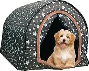 Dog House Outdoor 2 in 1 Large Insulated Dog House with Warm Mat Removable Dog Tent Washable Non Slip Dog Cave Dog Starry Sky Kennel Indoor for Winter for Less Than 4.5kg Dogs, Indoor Dog House, Dog