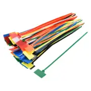 80x Cable Zip Ties 6 Inch Label Tag Mark Self-Locking Nylon Wire Strap