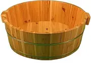 Solid Wood Foot Bath Bucket, Wooden Large Foot Soaking Tub, Feet Spa Soaking Basin, Classic Wooden Foot Bath Barrel, Alleviate Fatigue, Help Sleep, Pedicure Foot Soaking Bath Container,L