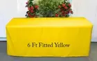 Trestle Table cover tablecloth Fitted yellow fit 6 foot Table folding fair stall