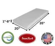 FoamRush 20" x 35" High Density Upholstery Foam Seat Cushion Replacement USA