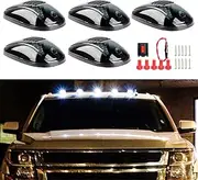 Solar Power Cab Lights for Truck | 5 No Drill Cab Lights | Wireless Truck Cab LED Lights | Cab Marker Lights Wireless | LED Roof Light Automotive Exterior Decorative Lights