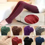 Ladies New Winter Thick Fleece Lined Stretchy Thermal Leggings Jeggings Pants UK