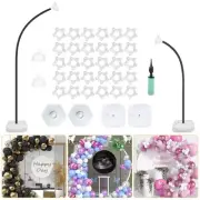 Black Balloon Arch Stand Kit, 9.3ft & 6ft Free Bending Soft Balloon Flower Ba...