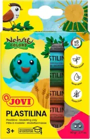 Plastilina Reusable and Non-Drying Modeling Clay; Nature Colors, 0.50 Oz. Bars,