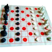 Chess Set Makruk Thai Traditional Game Toy Play Portable Paper Board Vintage Set
