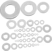 360pcs Stainless Steel Flat Washer Kit Assorted for Mechanical Automotive Electronic Applications Reliable Sealing Organized Storage Hardware