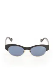 Black & Blue Tinted Oval Sunglasses