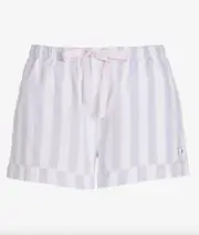 NEW PETER ALEXANDER WOMENS WHITE LILAC STRIPED SHORTS XL RRP$49.95