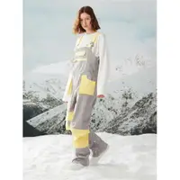 在飛比找ETMall東森購物網優惠-RandomPow 拼接滑雪背帶褲單板女防水防風保暖透氣透濕