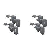 8pc Stakrax Plastic Wall Mounted Wine Rack Modular Brackets Support Silver