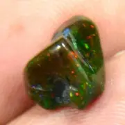 1.60Cts Natural Ethiopian Black Opal Polished Tumble Rough Specimen-10x9x6.5mm