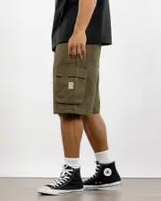 [S-Double] S-Double Men's Cargo Work Shorts in Army Green Size 34 34 Army Green