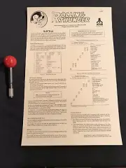 ATARI Rolling Thunder Upright Arcade Back Door Sheet New.