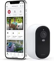[Arlo] Essential 2K Outdoor Security Camera (2nd Generation) – 1 Pack – Outdoor & Indoor Wireless Camera, Integrated Spotlight, Color Night Vision, DIY Setup, White – VMC3050