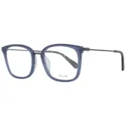Police VPL 561 Men Blue Optical Frame Metal Plastic Oval Lightweight Eyeglasses
