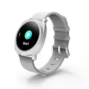 R02 Round Color Screen HR Female Physiological SMS Reminder Brightness Control Smart Watch WHITE COLOR