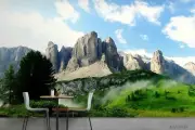3D Stone Mountain Wallpaper Wall Mural Removable Self-adhesive 173