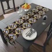 Black Royalty Cosmic Energy Table Runner