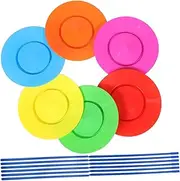 UPKOCH 6pcs with Sticks for Circus Performances Juggling Skills and Stage Acts Safe and Stable Balance Props for Entertainers and Hobbyists