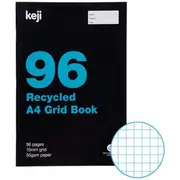 Keji A4 55gsm 10mm Recycled Grid Book 96 Page