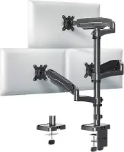 Triple Monitor Mount for Max 32" Computer Screen, Adjustable 3 Monitor Desk Moun