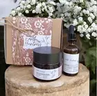 Pomegranate + Passionfruit face oil & cleansing balm set. gift set.