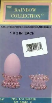 NEW MAC ENTERPRISES PINK EGG HOLDER KIT MAKES 3