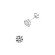 2mm Cubic Zirconia Stud Earrings in Sterling Silver