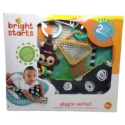 Bright Starts Giggle Safari Baby Prop Mat Tummy Time Infant Monkey Jungle Play