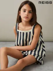 Reiss Navy June 9-13 yrs Towelling Vest Top and Shorts Set (E61252) | $90