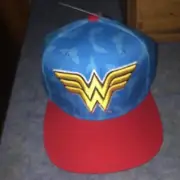 NEW New Era DC Comics Wonder Woman Blue Red Adjustable Snapback Hat Unisex