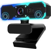 1080P 60FPS Webcam, Streaming Camera with Microphone and Fill Light,autofocus Works with YouTube,Zoom, PC/Mac/Laptop/MacBook/Tablet