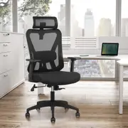 Advwin Executive Mesh Chair Ergonomic Office Chair High Back Rocking Seat Black